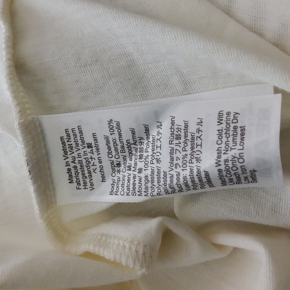 J Crew Cream Ruffled Women's Top Size S - Picture 7 of 7